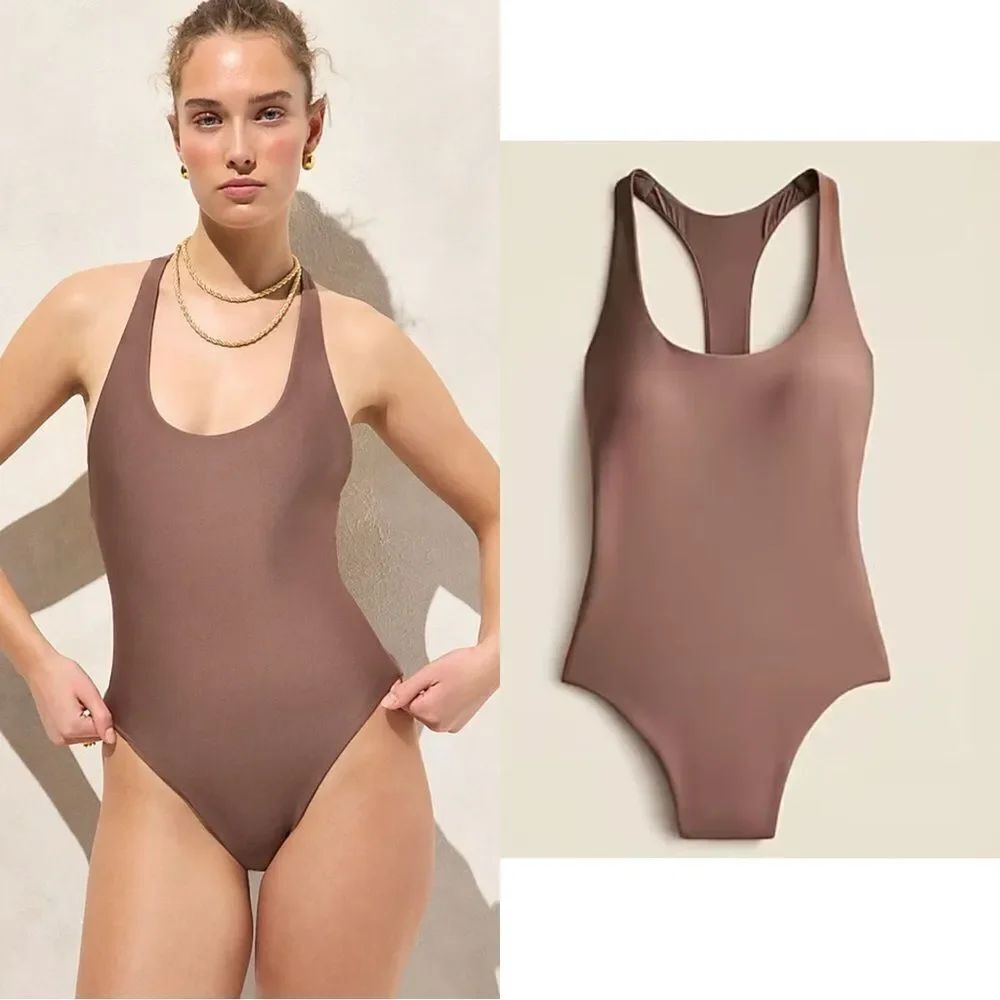 NWT J CREW Gail one-piece in Classic Sculpt in Willow Wood
